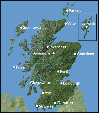 Map of Scotland